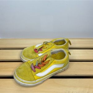 Vans Girls Toddler Elastic Rainbow size 8 Old Skool Sneaker Shoes